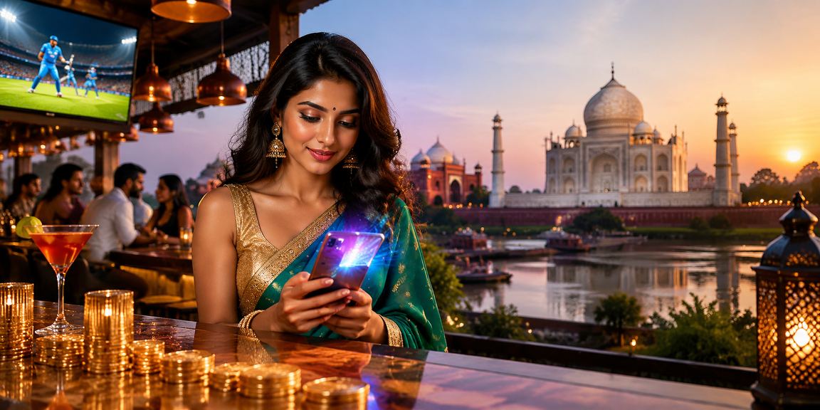 Indian player logging into cricket betting platform