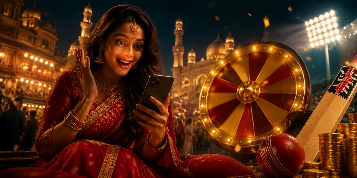 Indian cricket betting enthusiast using mobile app